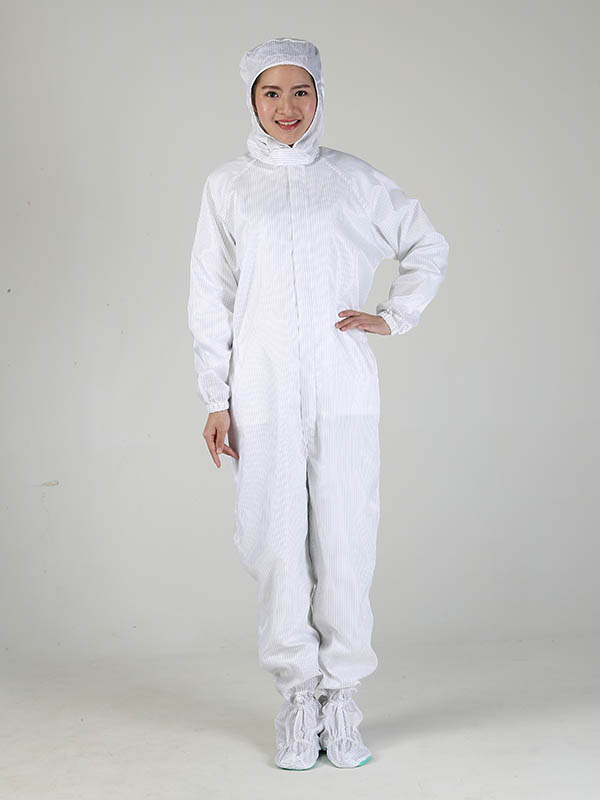 3 in 1 Cleanroom Antistatic front opening coverall with soft