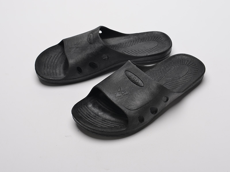SPU black waterproof slipper